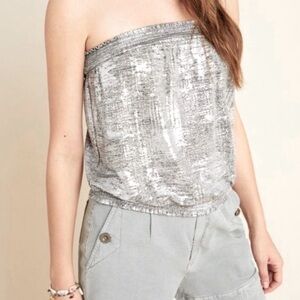 ANTHRO silver tube top